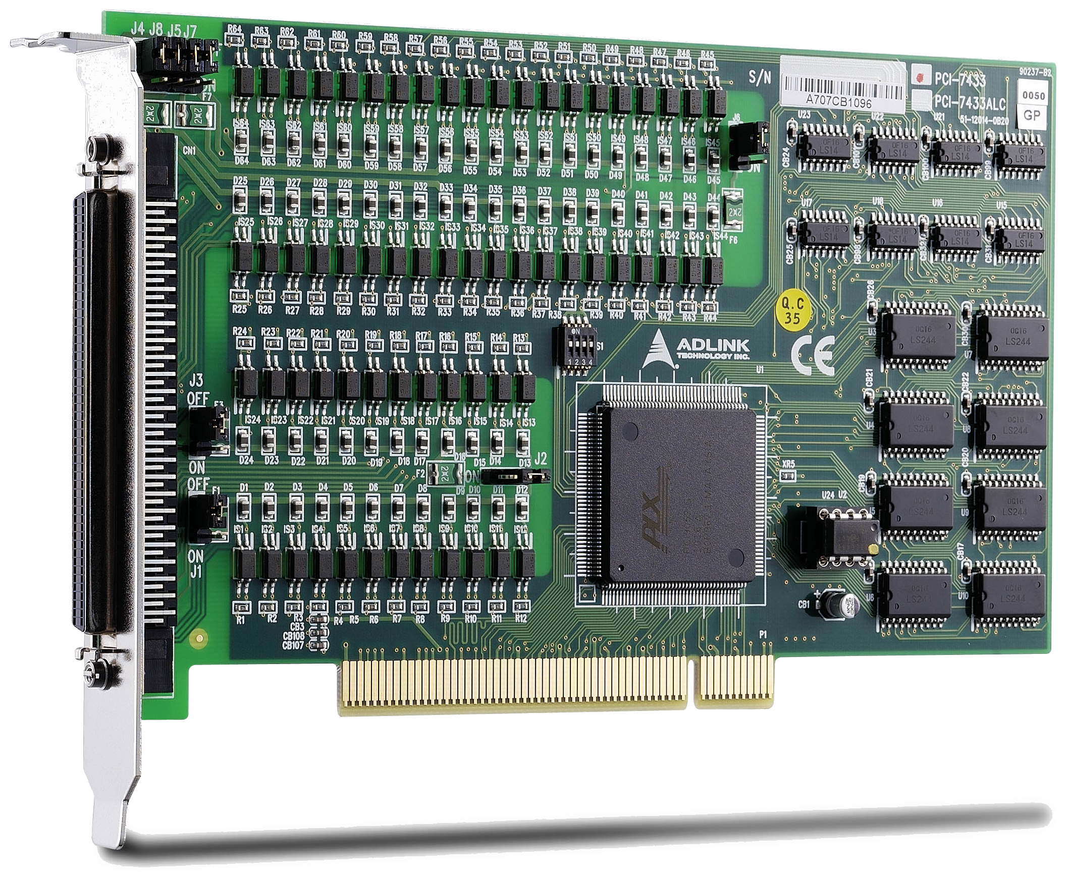 PCI-7434 64 通道隔離式 DO 卡
